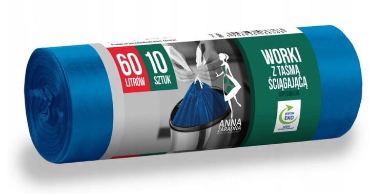 

Az Worki na śmieci z taśmą ściągającą Supermocne