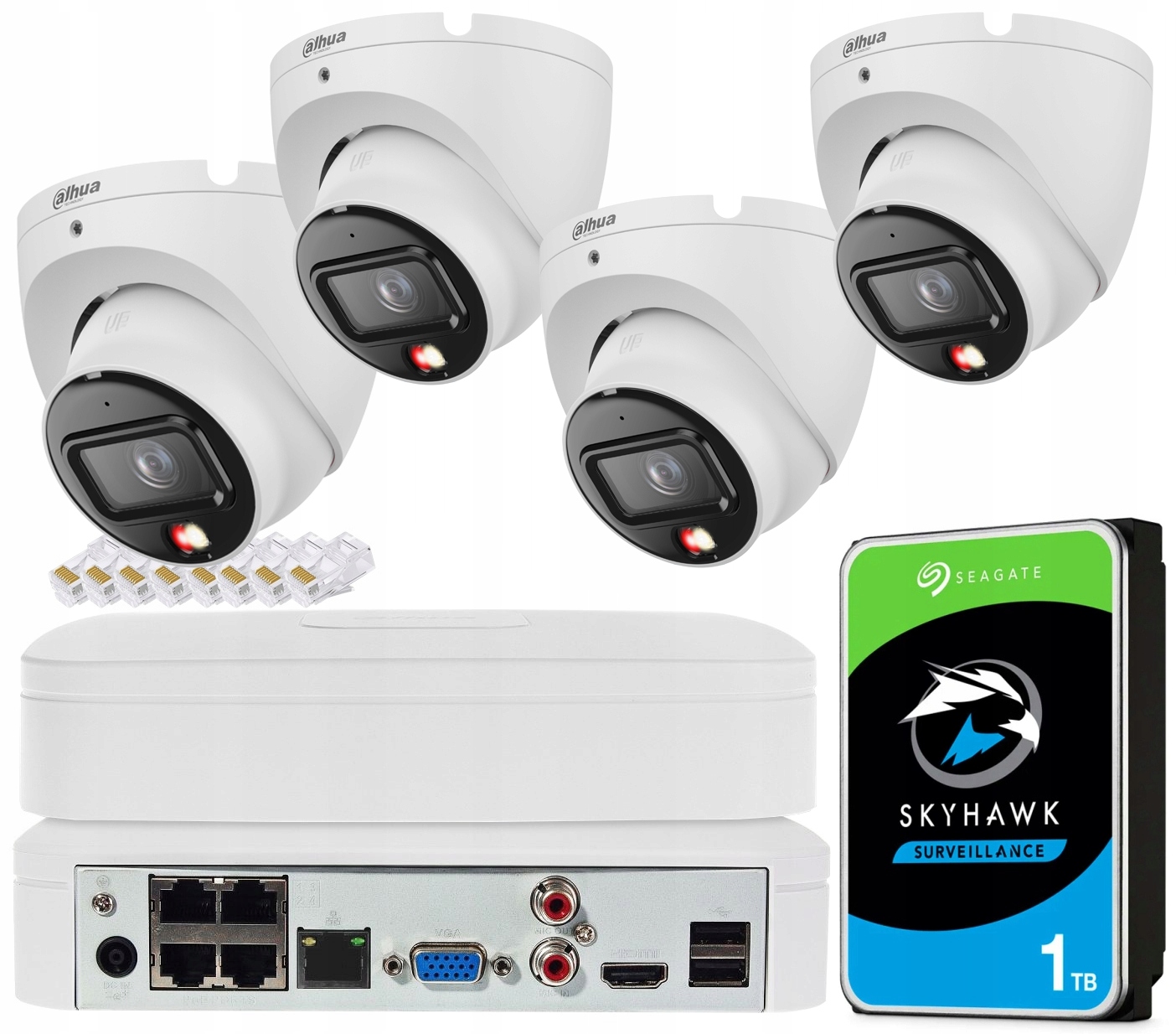 Sada na monitorovanie 4 kamier 6MPx PoE Dahua Externý náhľad Aplikácia