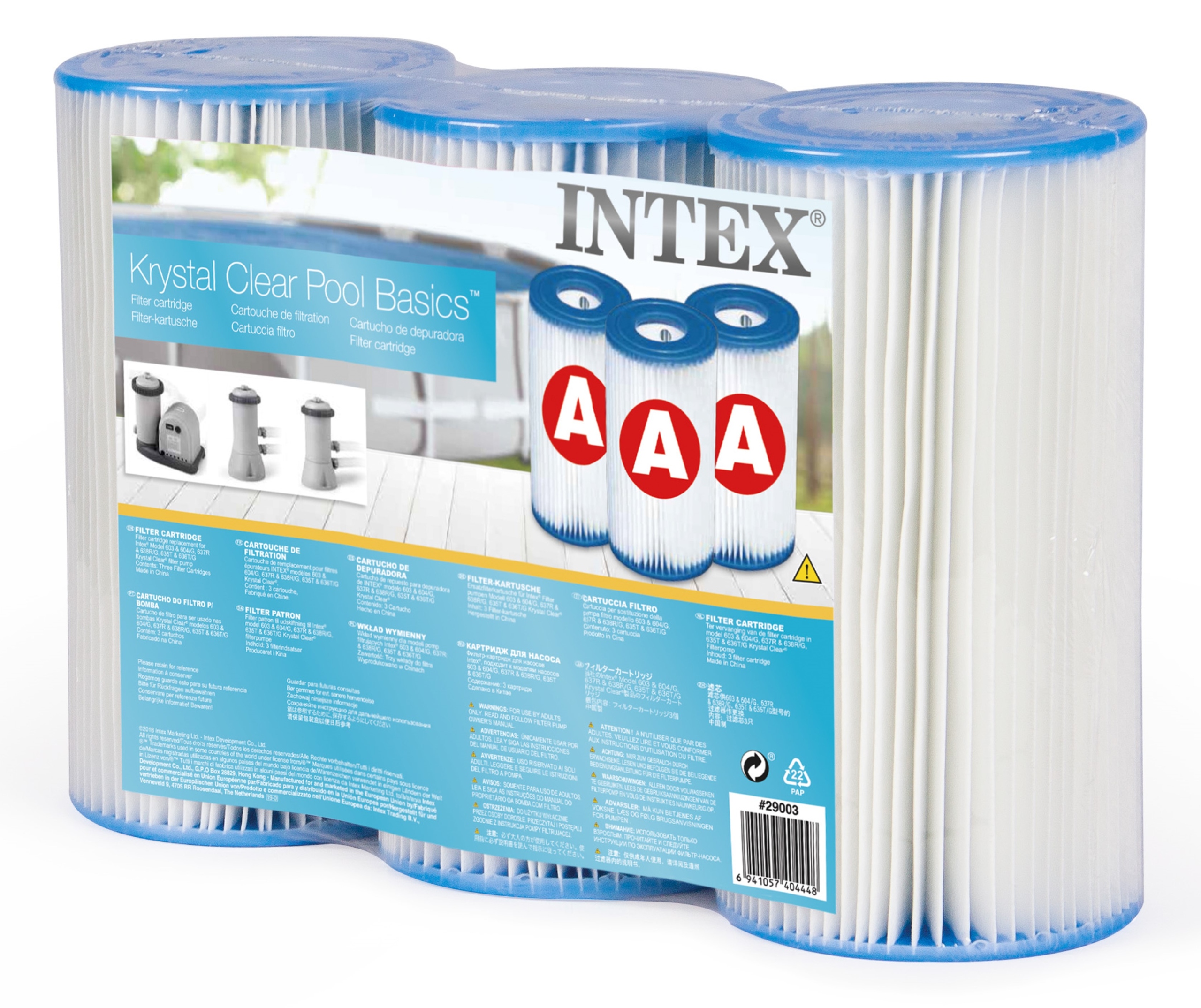 

Intex Filtr Typ A Do Pompy Basenowej 3 Szt 29003