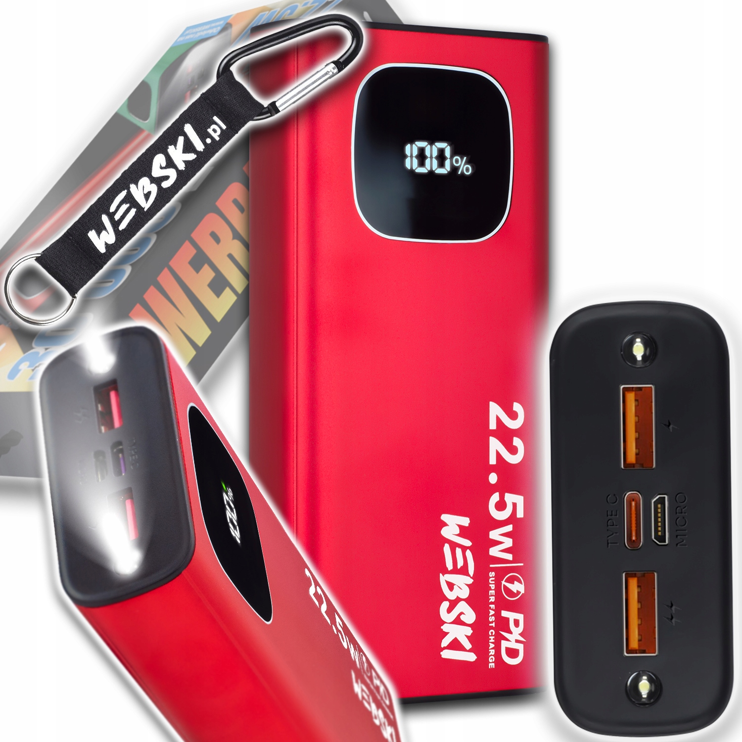 Velmi Výkonná Hliníková Powerbanka 30000 mAh Nabíječka Pro Telefon Smartphonu