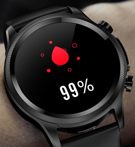 Kardiowatch E400 czarny z silikonowym paskiem Smartwatch Marka bez marki