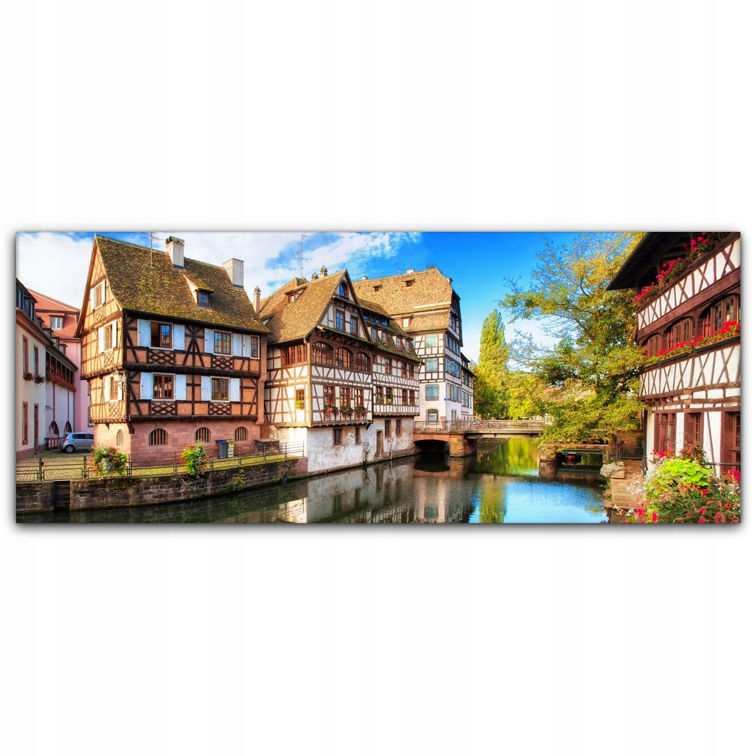 

Canvas na ramie ścienny 125x50 Domy Francja Miasto