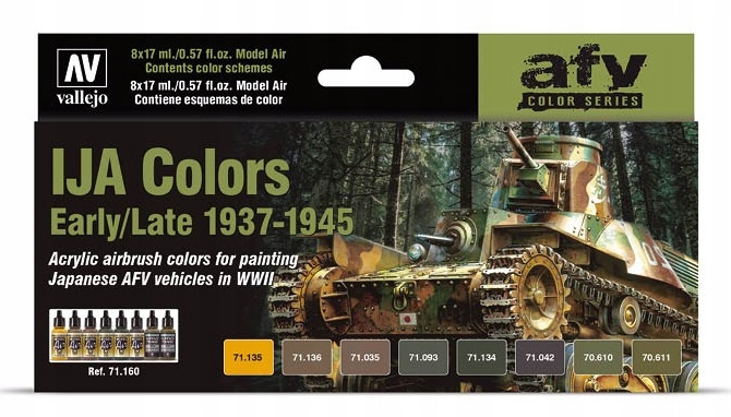 Vallejo 71160 Sada Model Air Ija Colors 1937-45