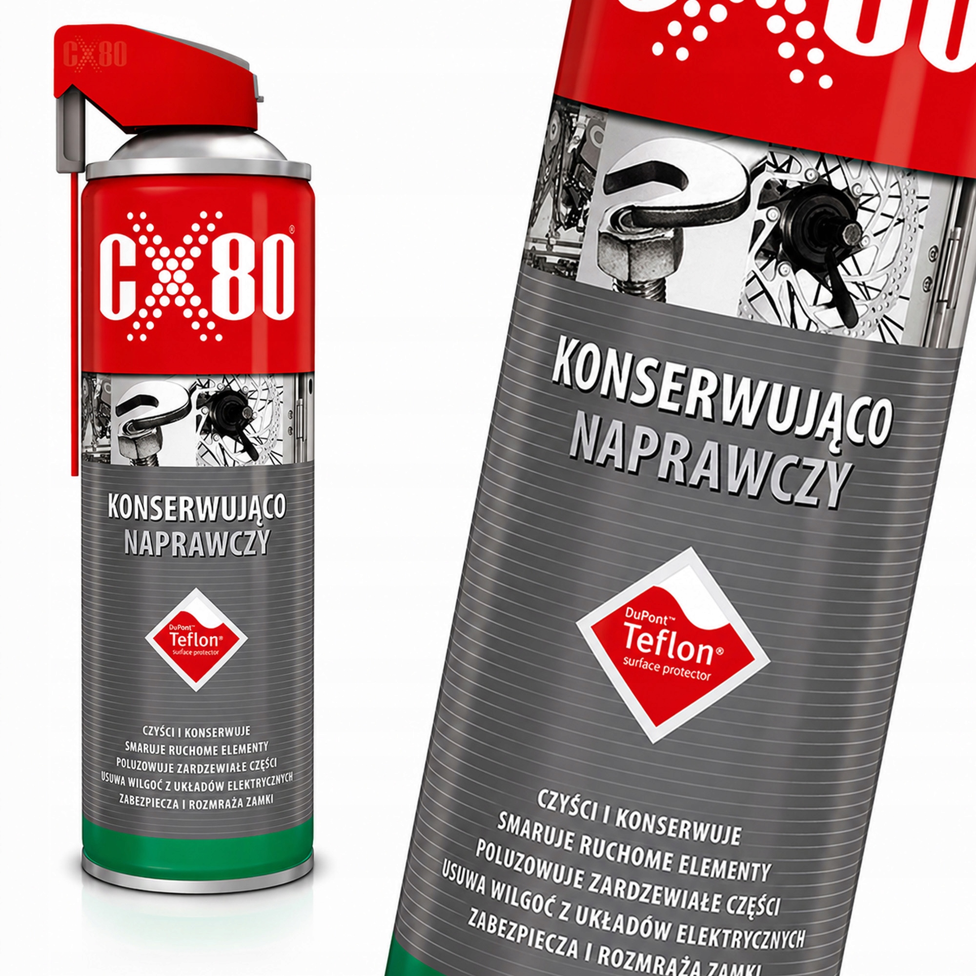 CX80 Płyn Konserwująco Naprawczy Teflon Duo Spray Wielofunkcyjny 500ml