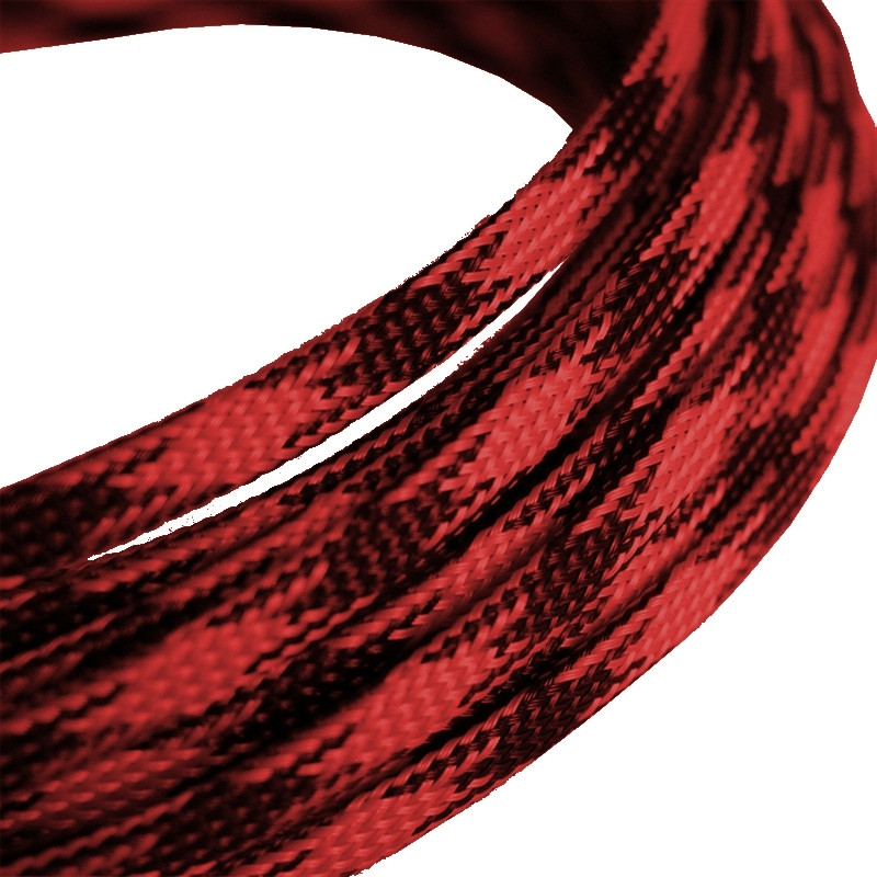 Oplot poliestrowy 4/8mm dł 1m czarno-czerwony T3