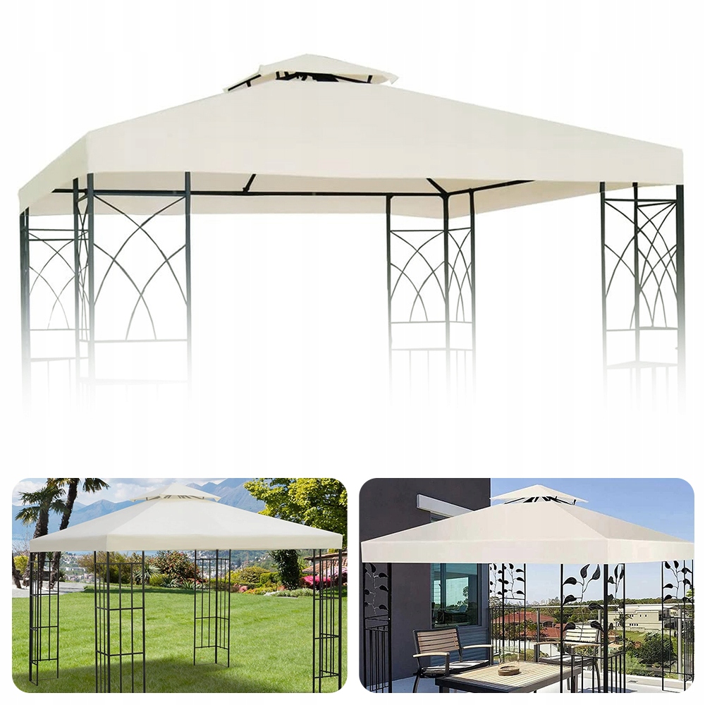 Zastřešení pro zahradní pavilon, střecha 300 cm x 300 cm, voděodolné