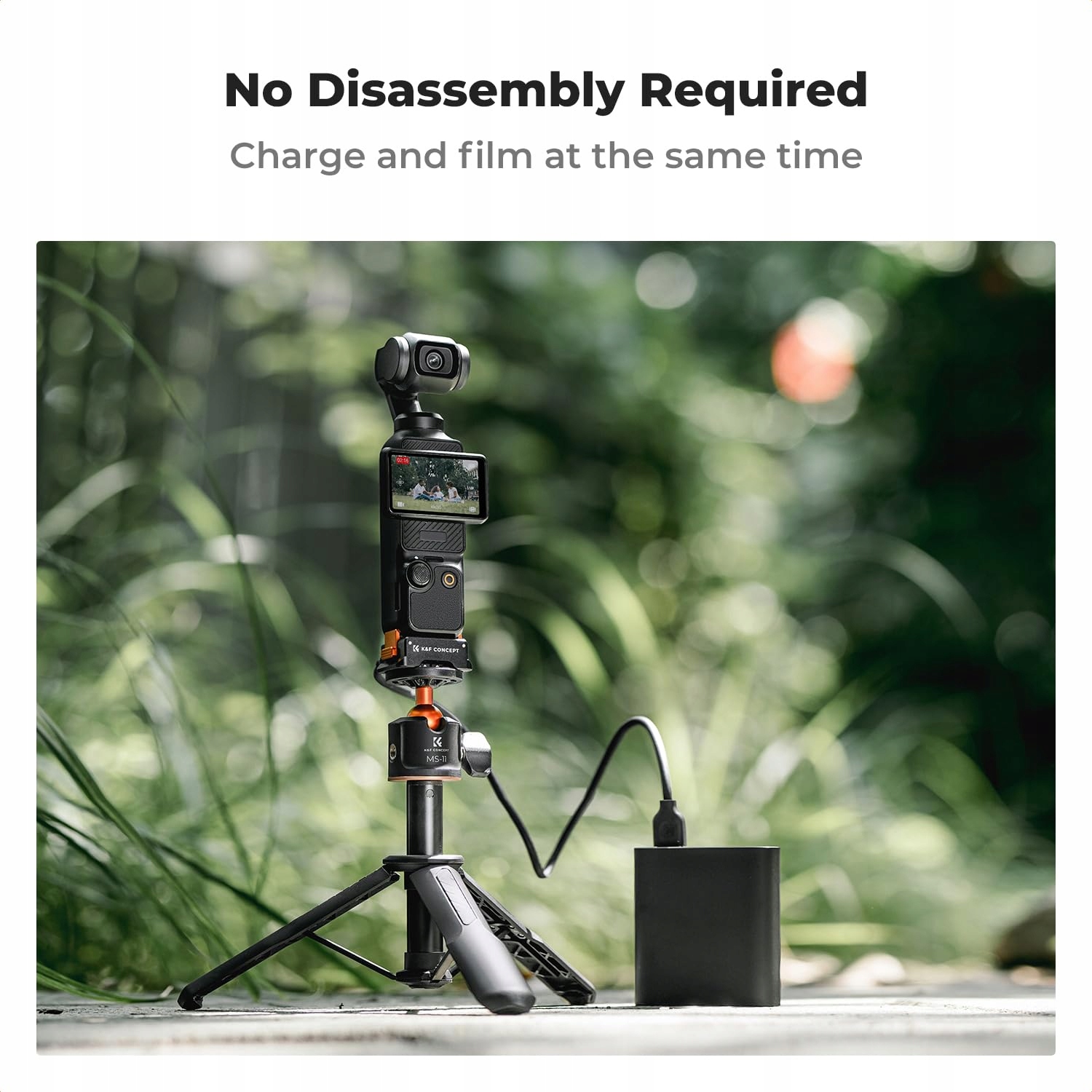 K&F CONCEPT Stacja Ładowania DJI Osmo Pocket 3 Typ-C Arca-Swiss Aluminium — miniatura 7