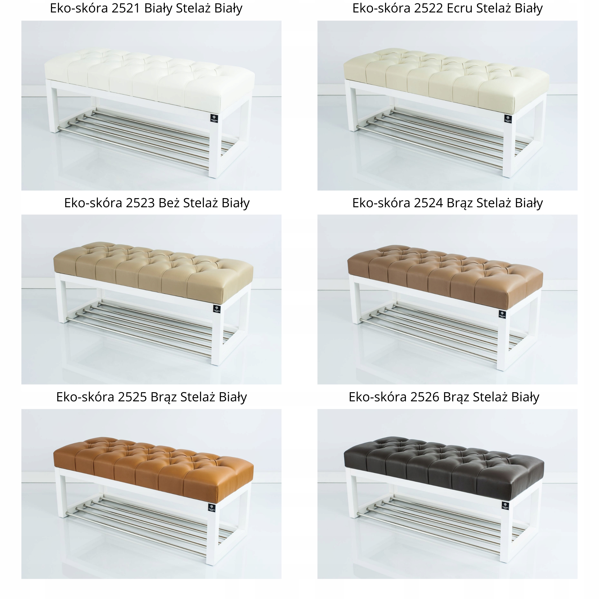 60 Producent Ławka Pikowana Kolory EMRA WOOD LPP-4 Kolor obicia inny kolor