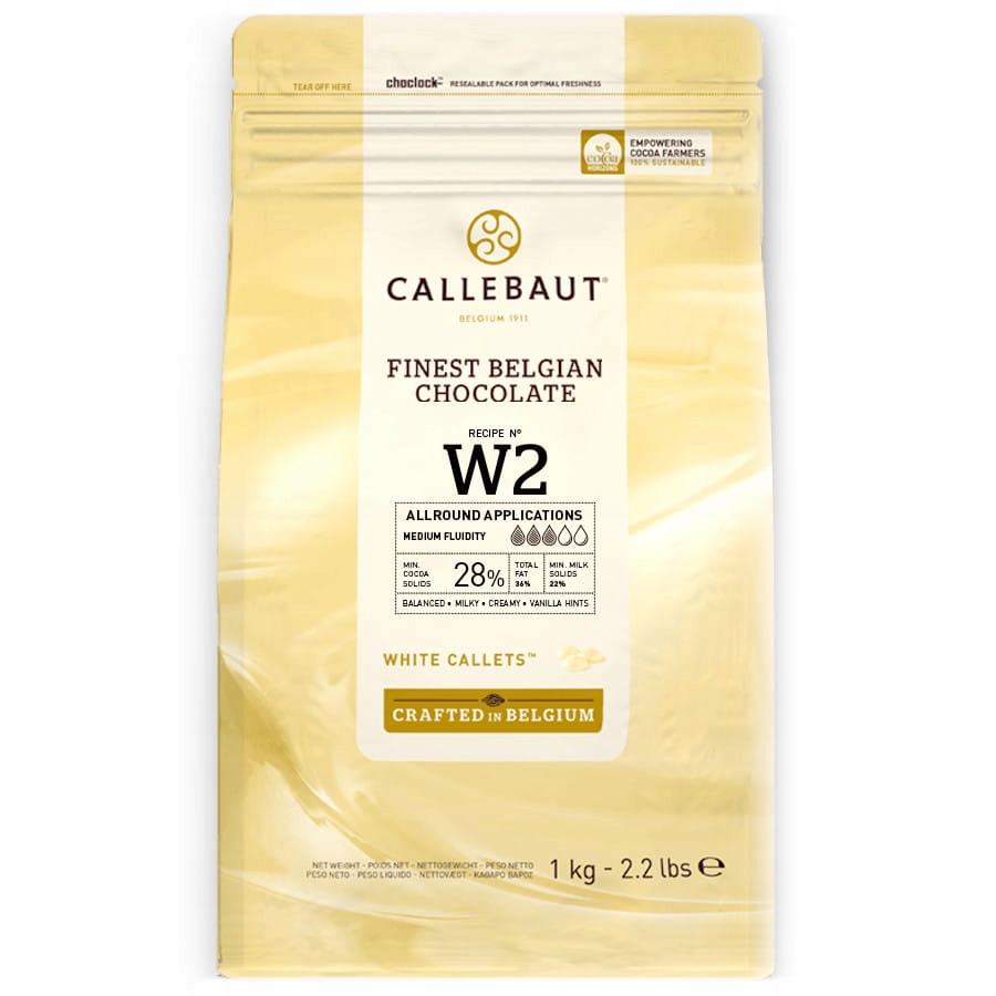 Levně Barry Callebaut belgická čokoláda mléčná bílá Pro Pralinky 1 kg W2