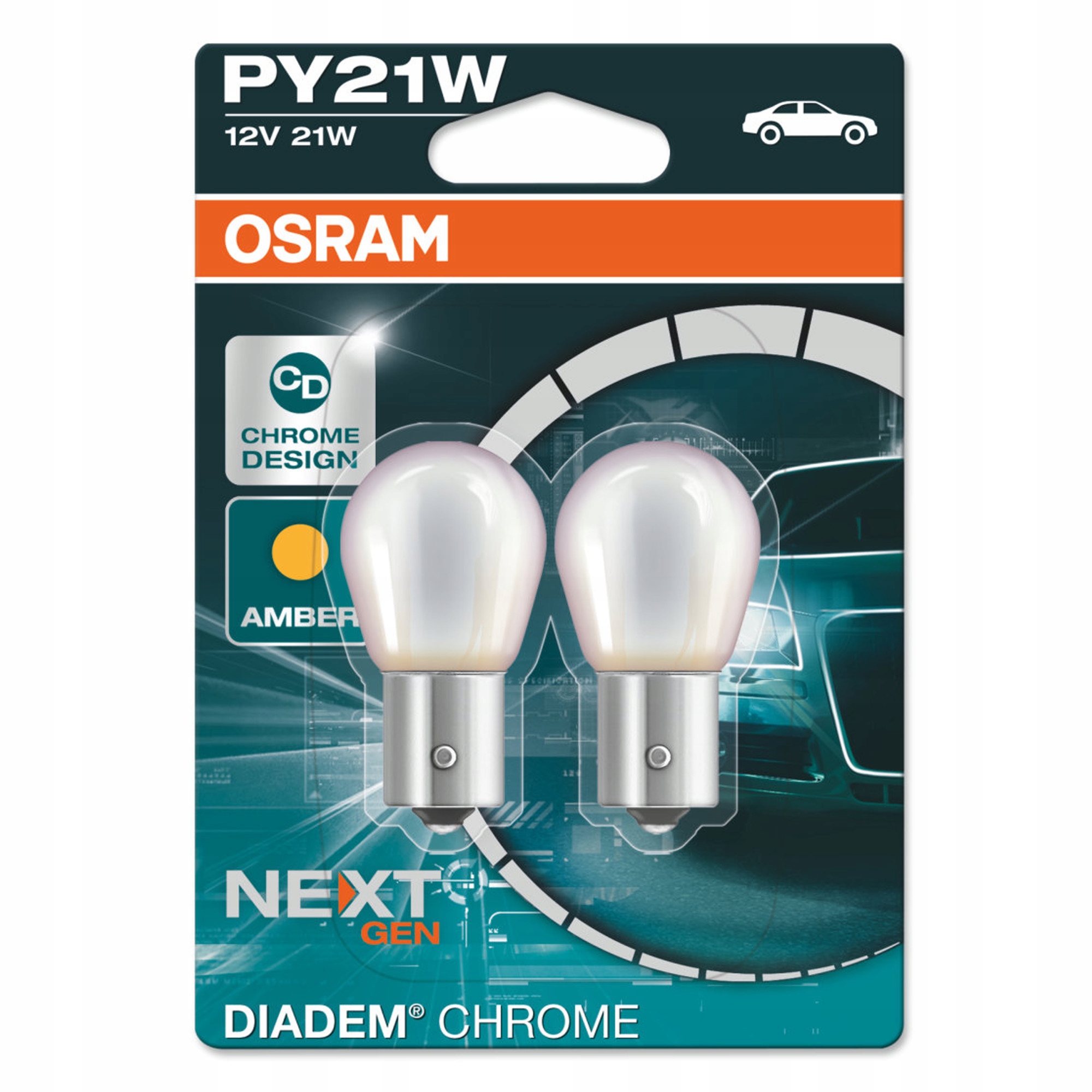 

Osram Żarówka PY21W Diadem Chrome 2szt