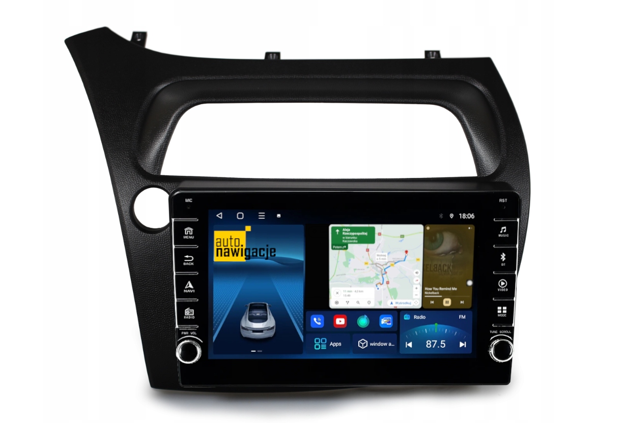 RADIO NAWIGACJA GPS HONDA CIVIC UFO 2006-2012 ANDROID Gotowy zestaw!