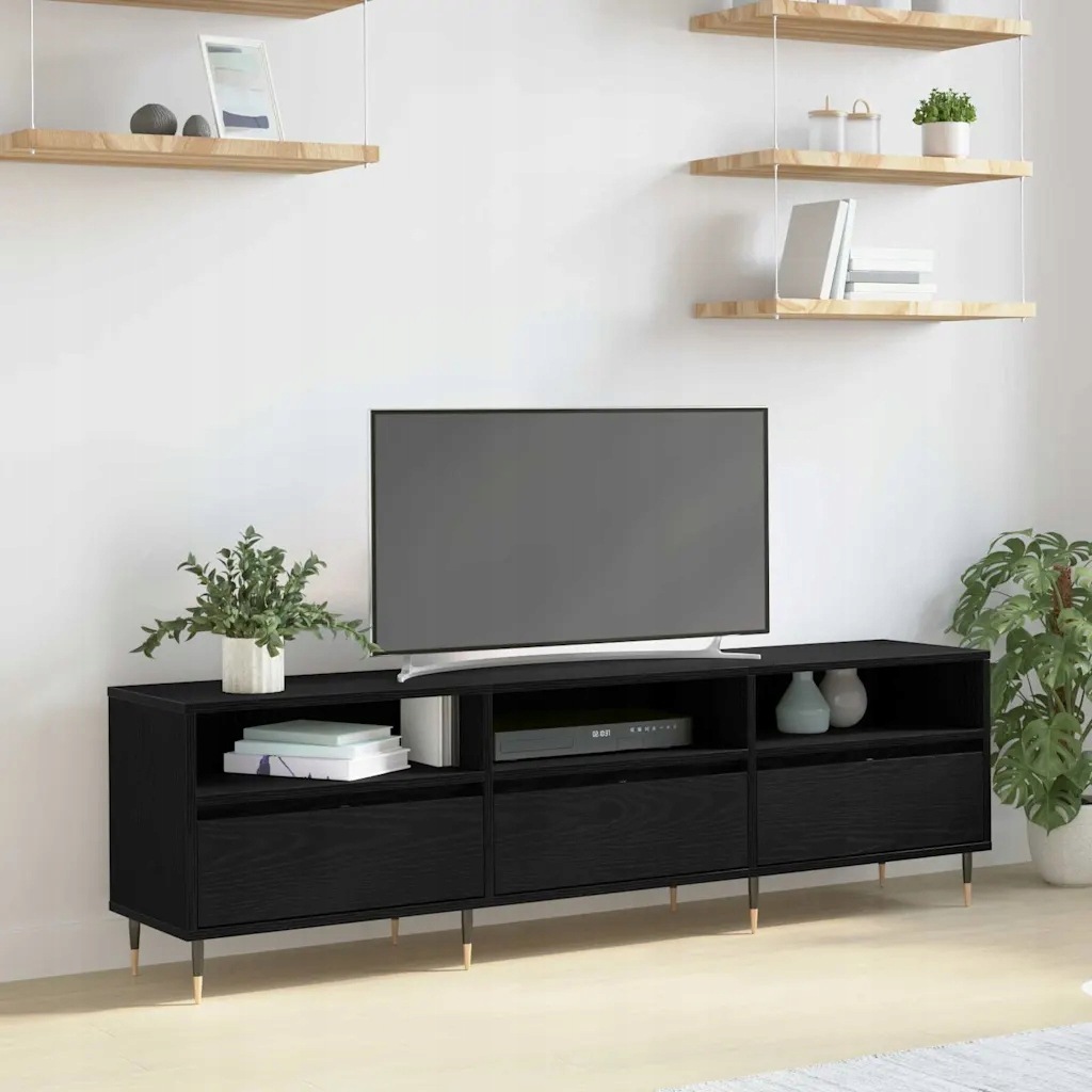 vidaXL Televizní skříň Černý dub 150 x 30 x 45 cm kompozitní dřevo