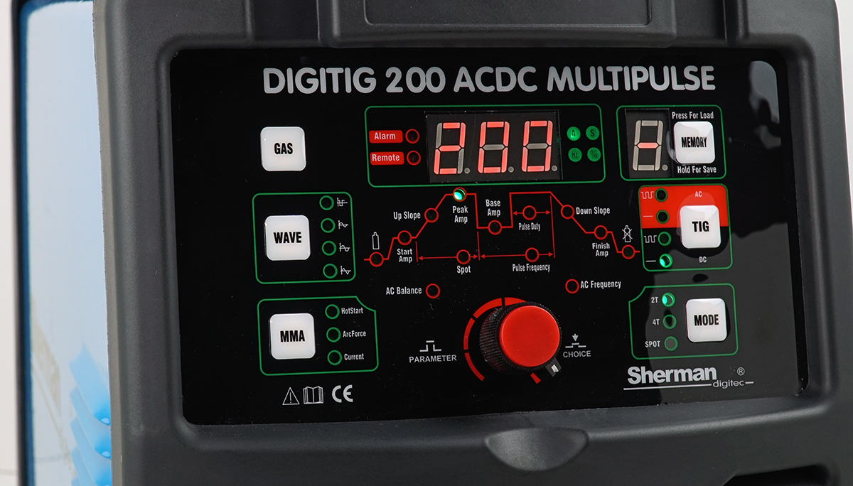 Spawarka TIG AC DC 200 Sherman DIGITIG Multi Pulse Kod producenta SPAWARKA TIG MULTIPULSE rs6