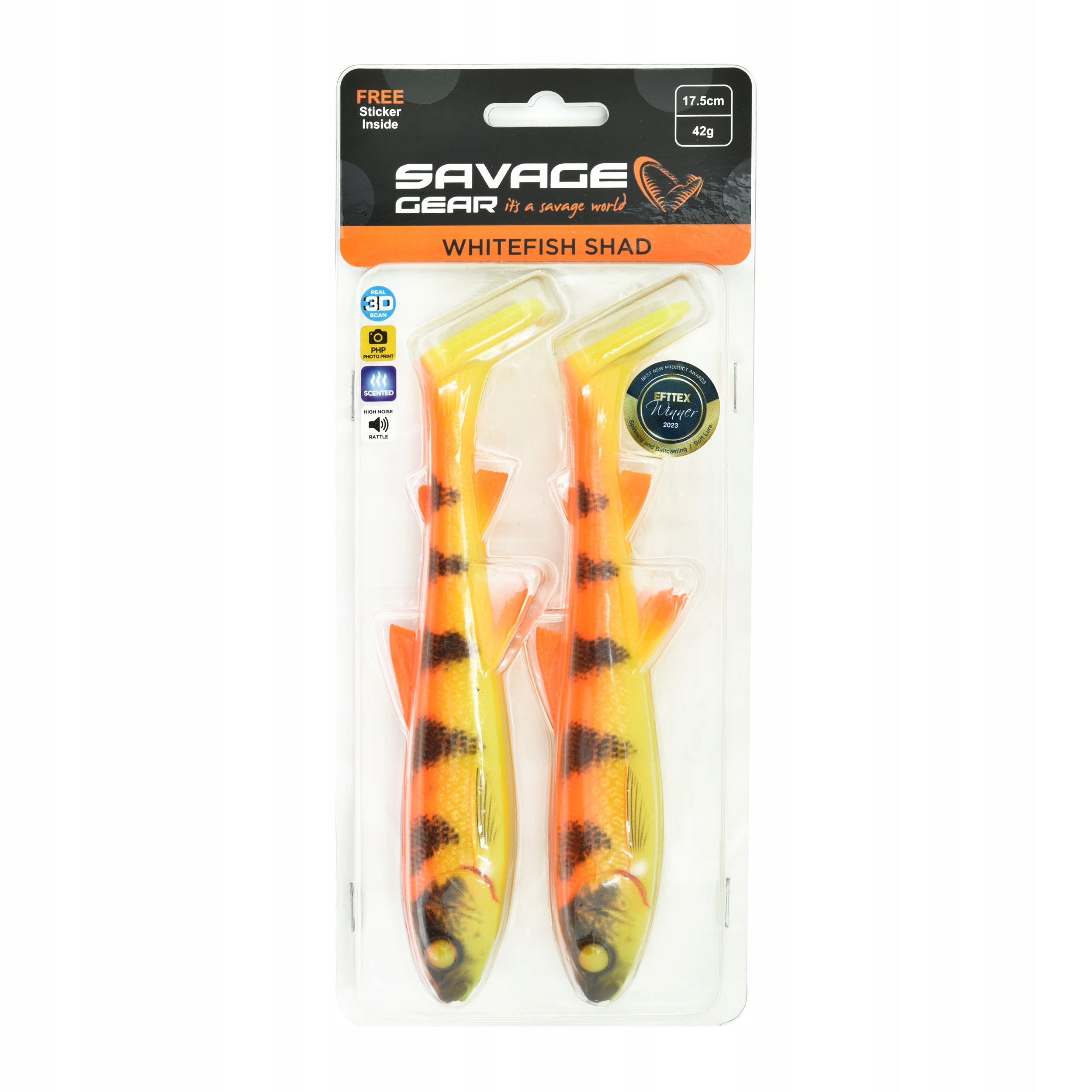 Przynęta miękka Savage Gear 3D Whitefish Shad 17.5cm 42g goldenambula. 2szt