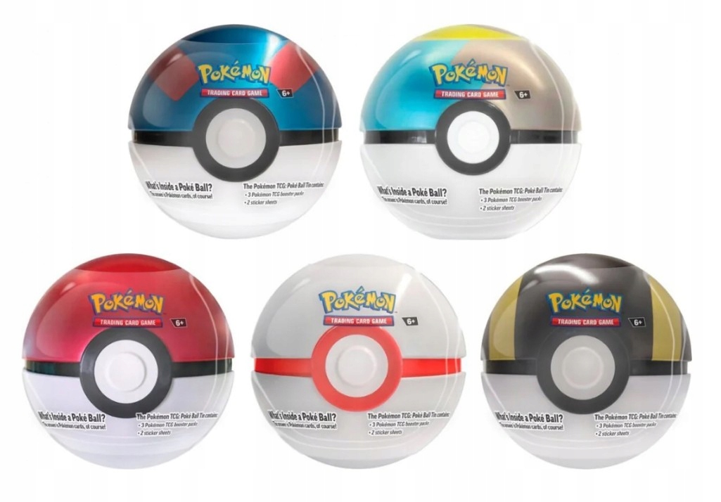 KARTY KOLEKCJONERSKIE Pokémon Pokeball Tin Box karty do gry