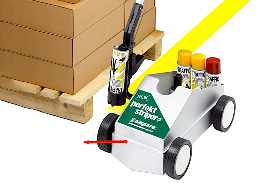 AMPERE Farba drogowa do malowania jezdni linii pasów 500ml 48szt. + wózek EAN (GTIN) 3495881141008