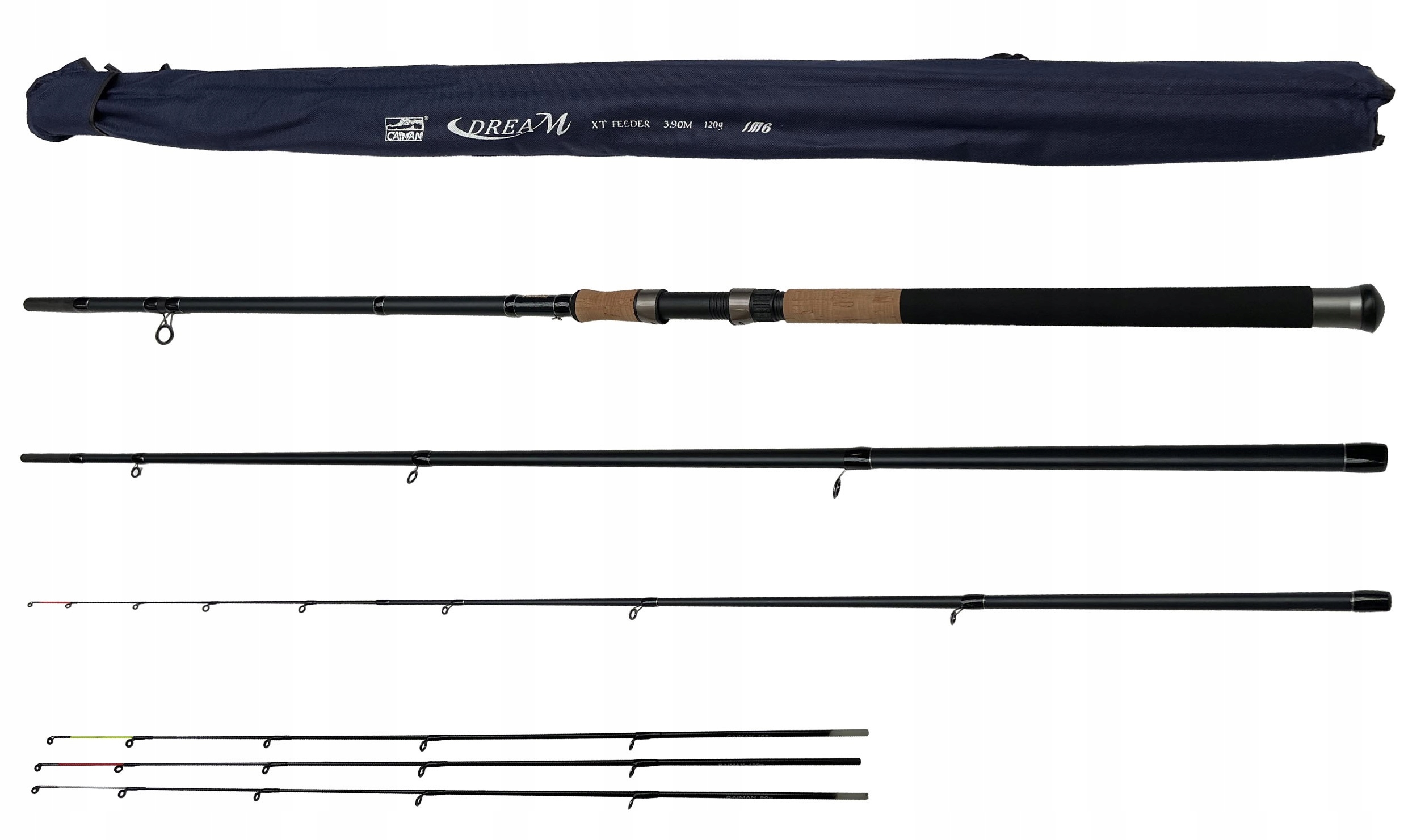 Wędka Feeder Caiman Dream 3,9 m 40-120 g Carbon 3x Szczytówki Sic