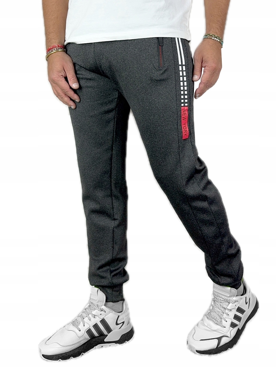 SPODNIE DRESOWE MĘSKIE DRESY modne joggery KIESZENIE SUWAK bawełna, 2XL/3XL Marka Distribution4you