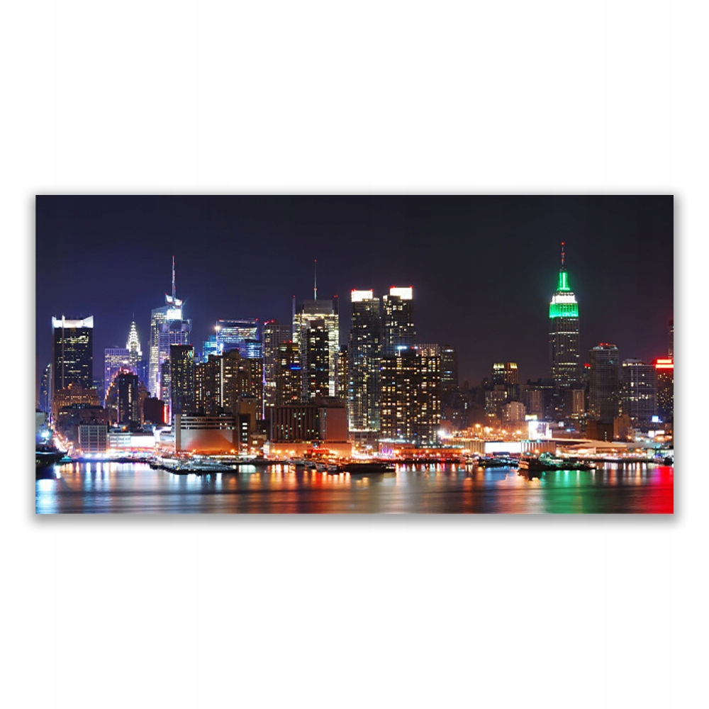 

Obraz z grafiką 140x70 Miasto Drapacze Chmur Domy