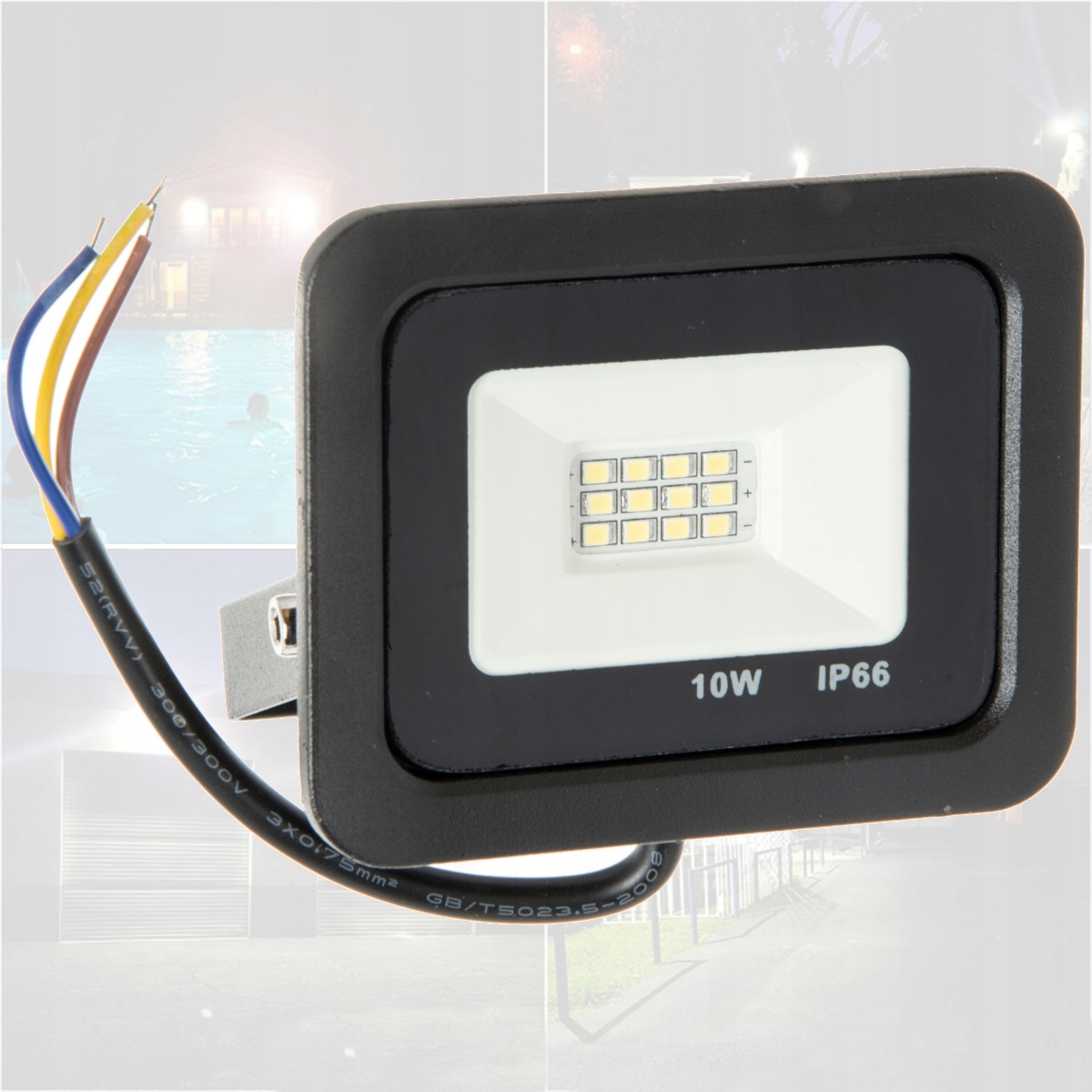 

Lampa Naświetlacz Halogen Led 10W certyfikat mocy