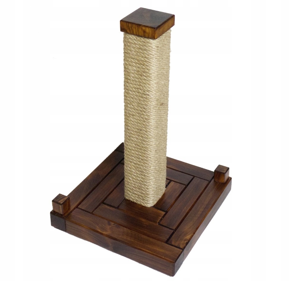 Levně Dřevěné škrabadlo, škrabací sloupek pro kočky 50cm