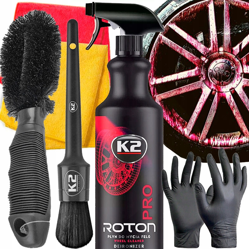 

K2 Roton Pro Płyn Mycia Felg Krwawy Efekt Zestaw