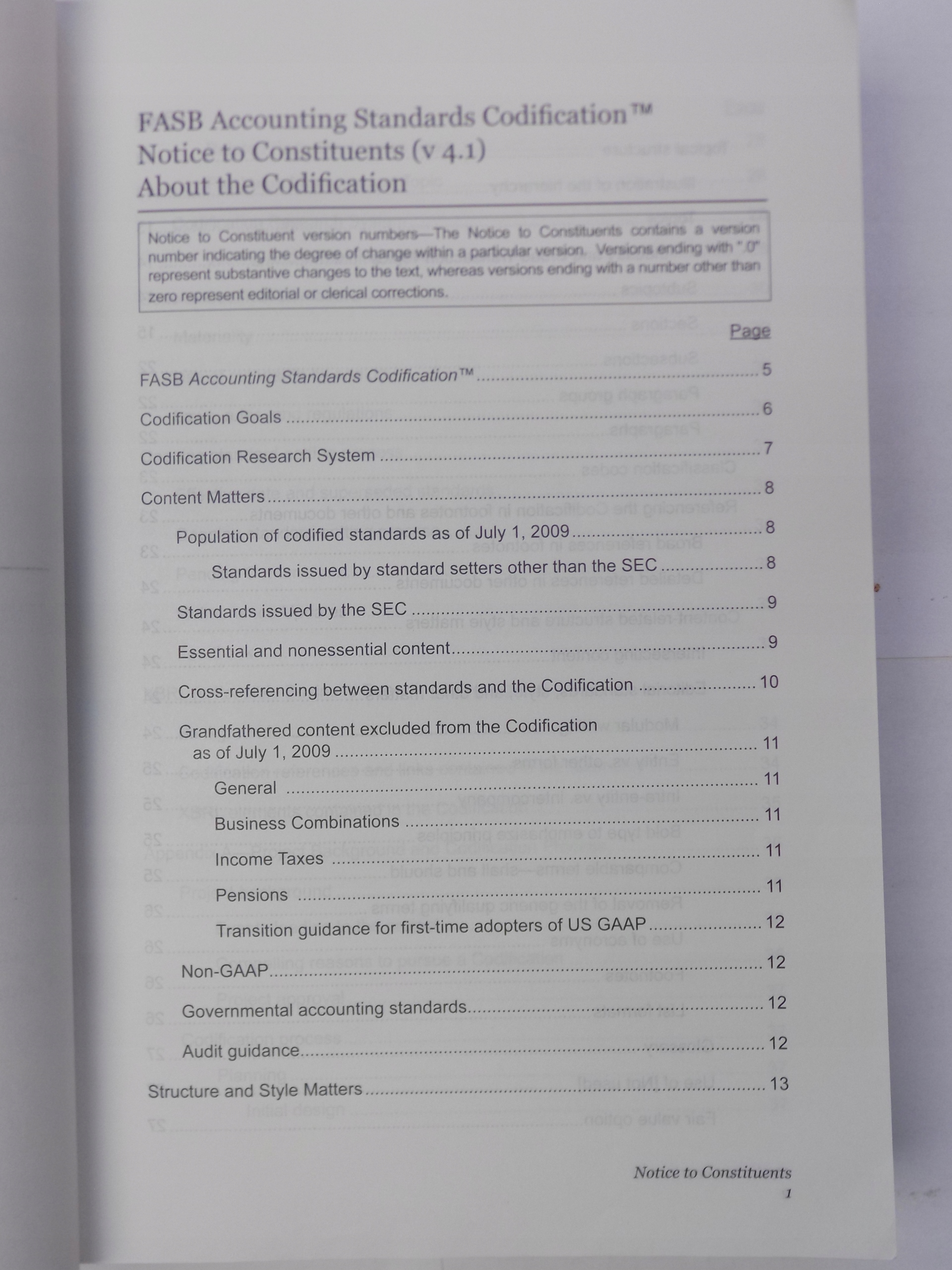 Accounting Standars Codification Volume 1 / 2010 Rok wydania 2010