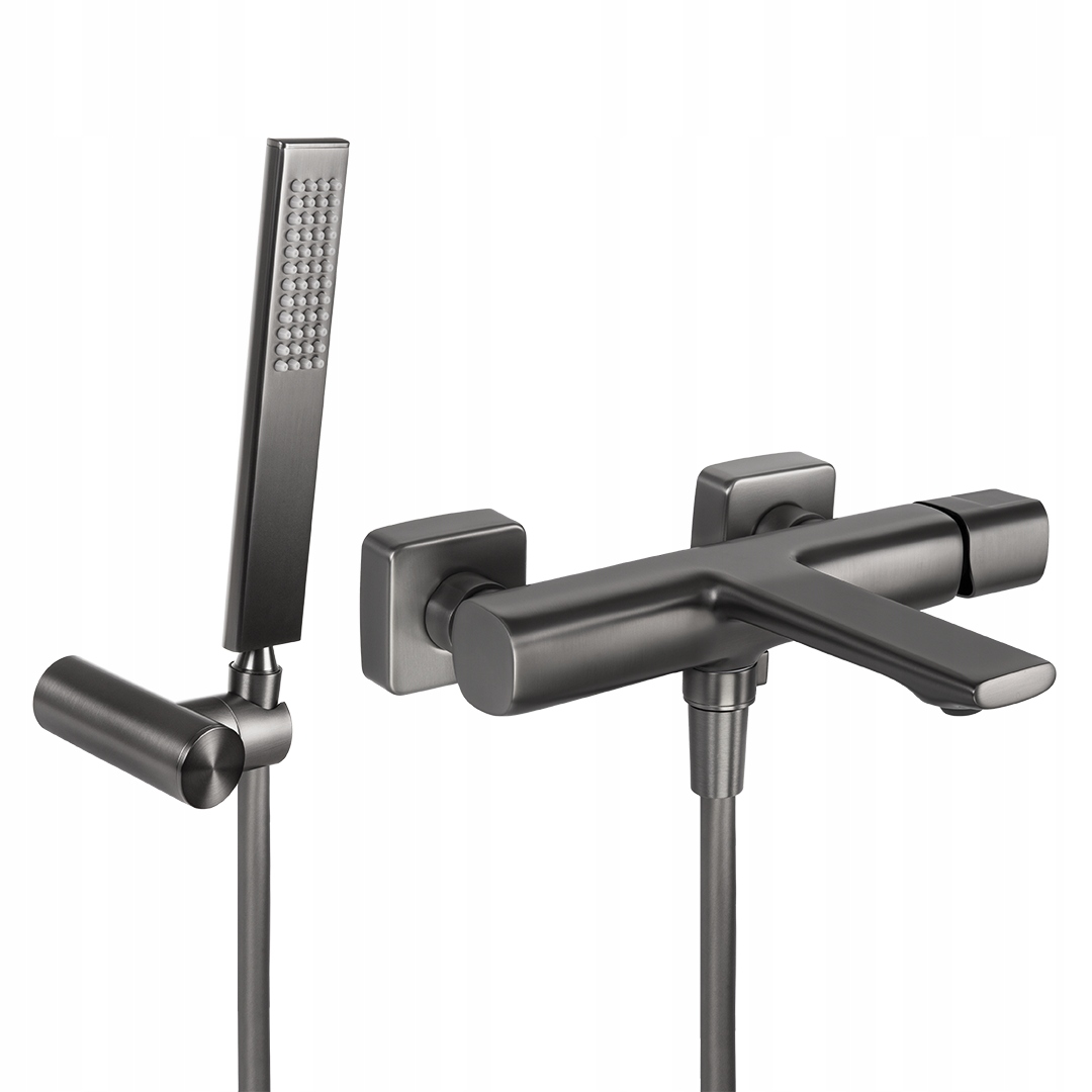 Nástenná Vaňová Batéria S Sprchovým Setom Grafitová Laveo Tores