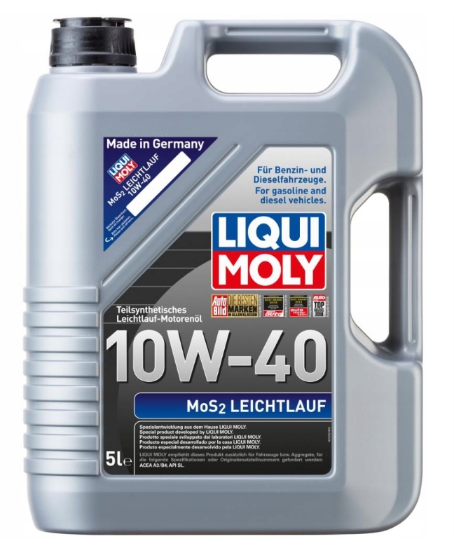 PÓŁSYNTETYCZNY OLEJ LIQUI MOLY MOS2 LEICHTLAUF SUPERF 10W40 5L