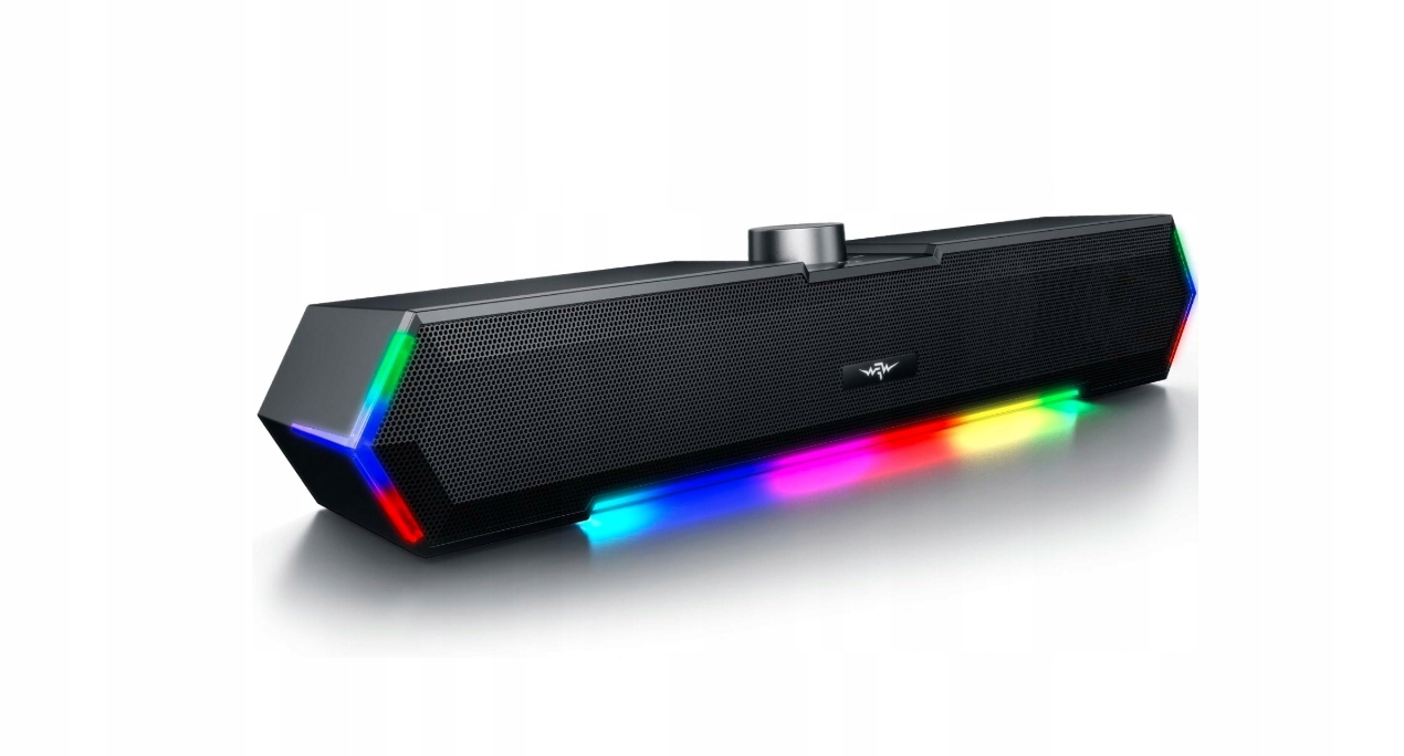 Głośnik komputerowy z RGB czarny dotykowy panel LED