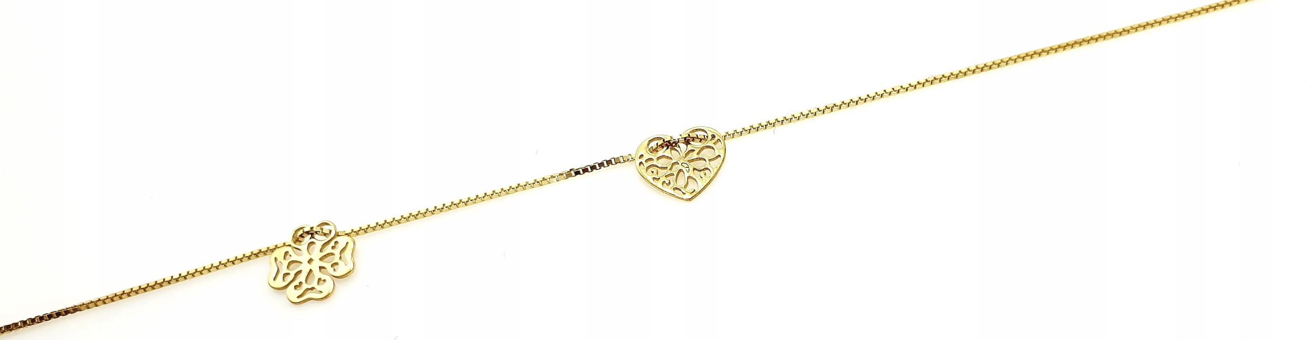 ZŁOTA BRANSOLETKA SREBRO 925 - SERCE KONICZYNKA Marka M. Jopek