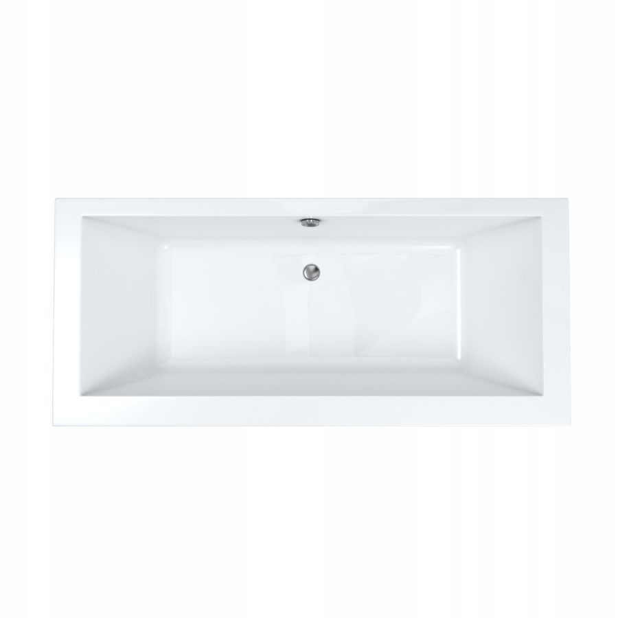 Wanna przyścienna dwuosobowa w zestawie nośnik akrylowa 170x75 cm 360 l