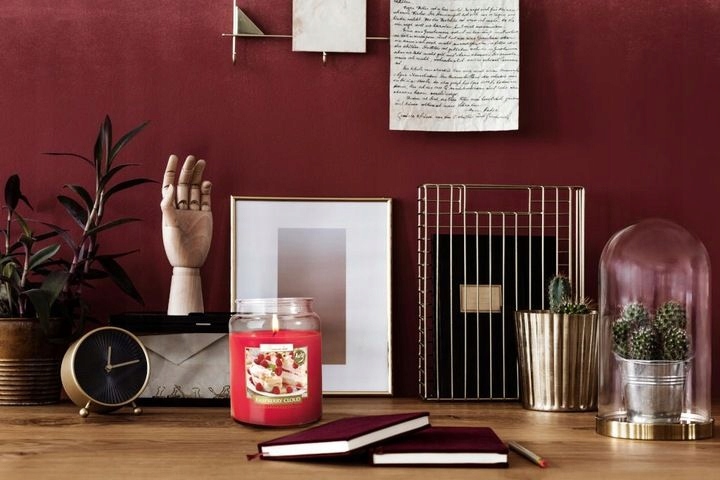 ŚWIECA ZAPACHOWA ŚWIECZKA W SZKLE MALINA LAWENDA Kod producenta SND99-352