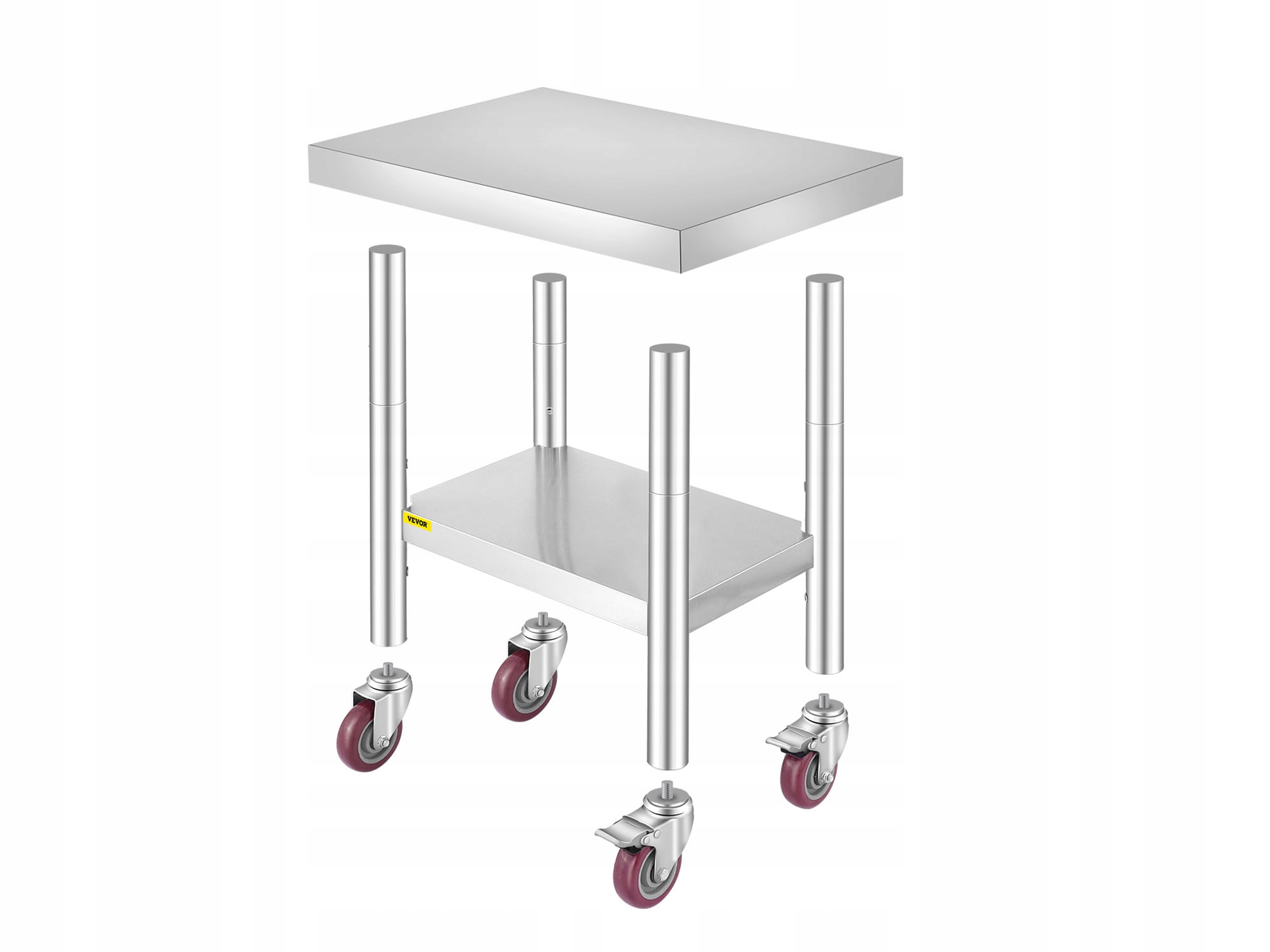 Profesionální Kuchyňská Pracovní Deska Z Nerezové Oceli Vevor 61X45X86 CM, Silná
