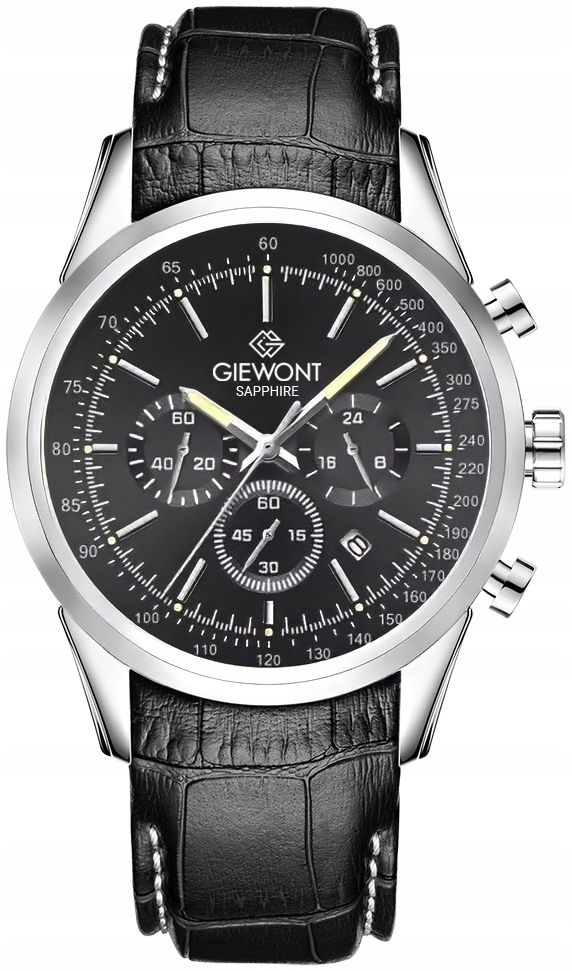 Pánské Hodinky Giewont Chronograph Sapphire Stříbrno-černé GW7650-A2