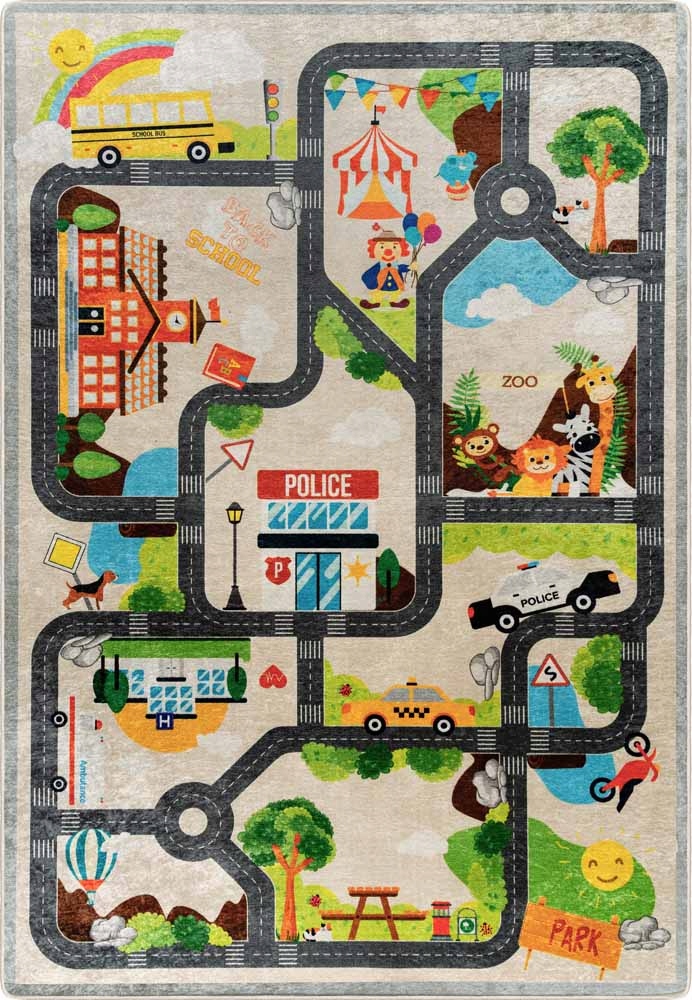 

Dywan Antypoślizgowy Miasto Ulice Puffy 120X180 cm