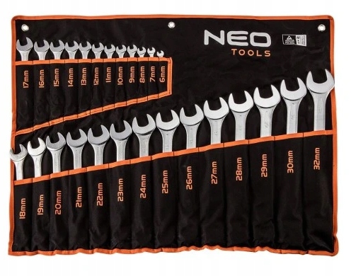 Neo Tools Plocho-očkové Kľúče 6-32 MM, Sada 26 09-754