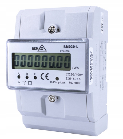 Indikátor Energie 3 Fázový 5 (80) A Bemko A30-BM030-L