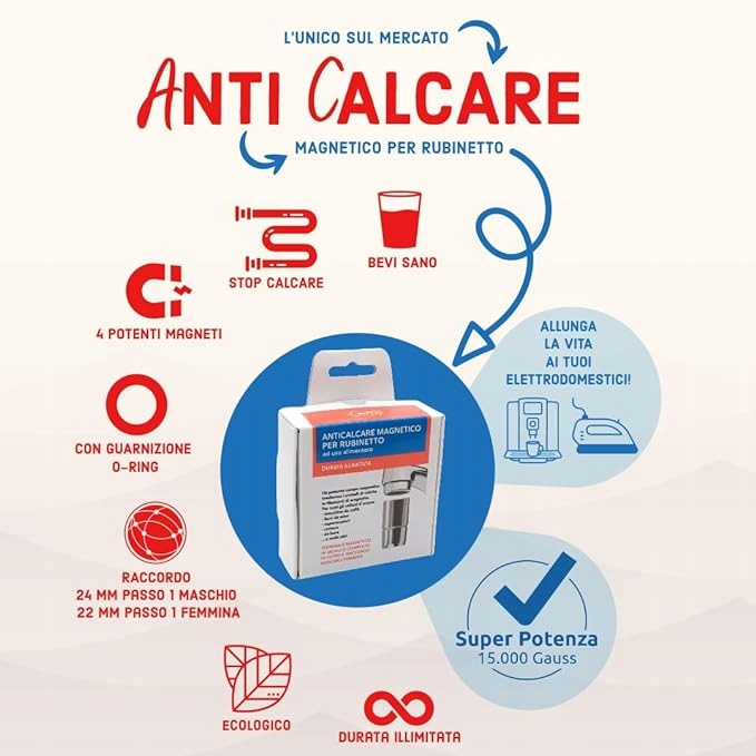 ANTY WAPIENNA PRZEDŁUŻKA DO KRANU MAGNETYCZNA SREBRNA IGENIO Kod producenta 8033959629321