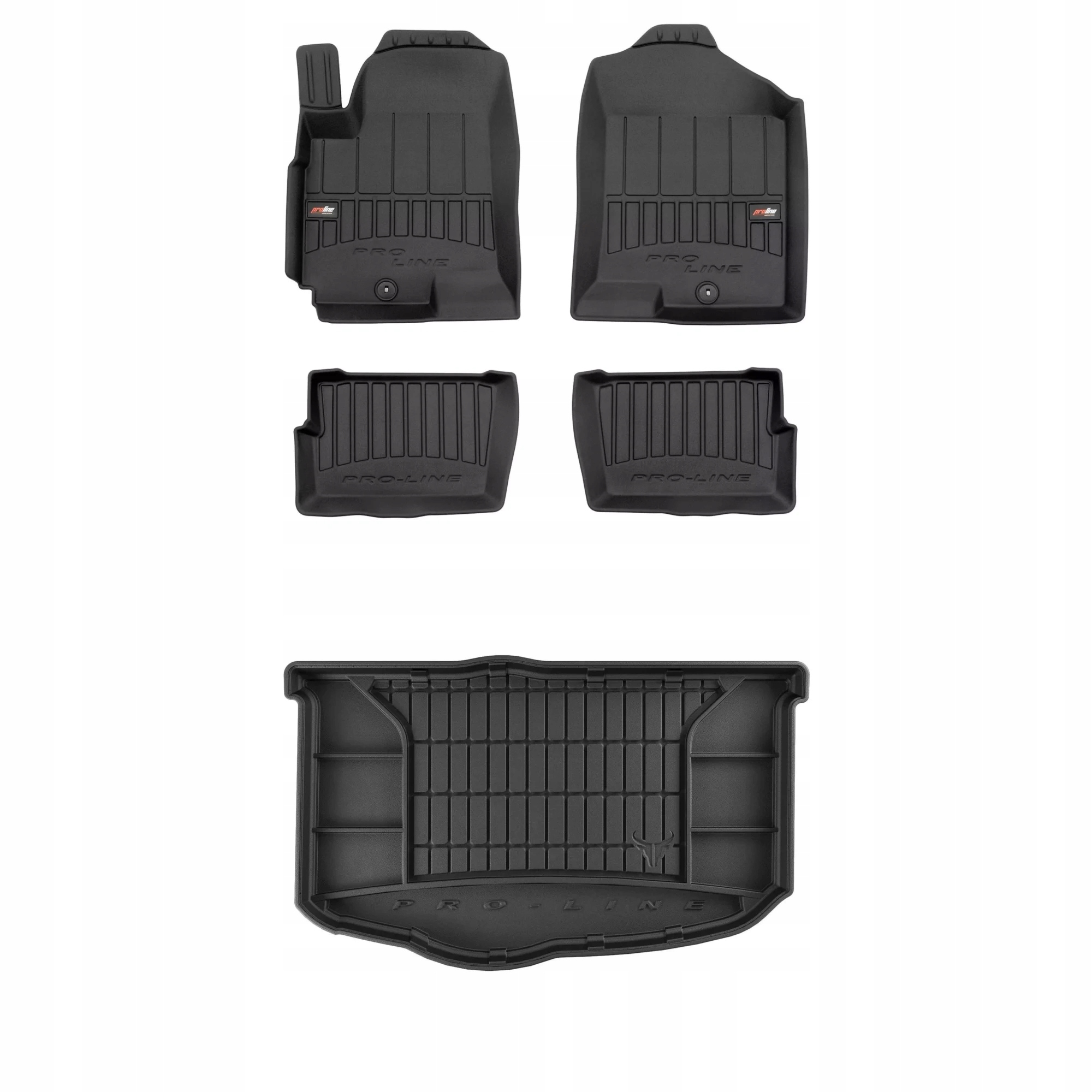 Gumová sada 3D koberčekov a rohože pre Kia Soul I 2008-2013, spodná podlaha batožinového priestoru