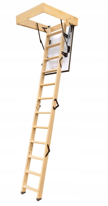 Podkrovné schody 4STEP Greenline 90x55 s klapkou, teplé, rebríkový výstup