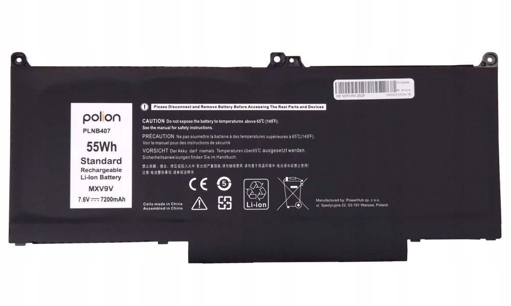 Trx Baterie Polion MXV9V pro notebooky Dell 451-BCJG Latitude 5300 5310 730