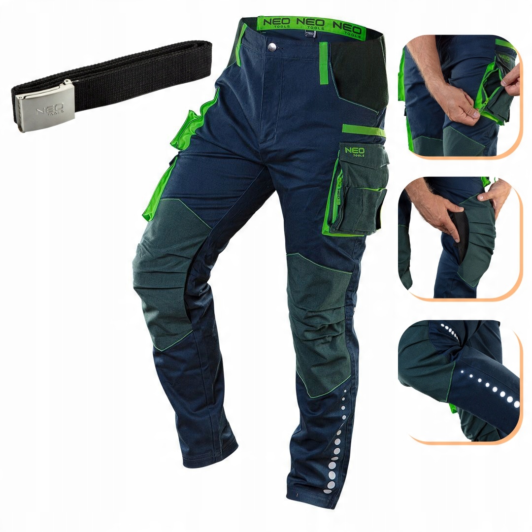 

Neo 81-226 Spodnie robocze Bawełna roz. XL +pasek