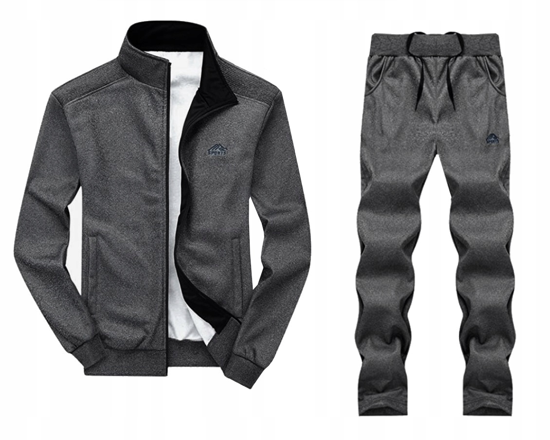 Teplákovka Tréninkový Pánský Rozepínací Šedý XXL