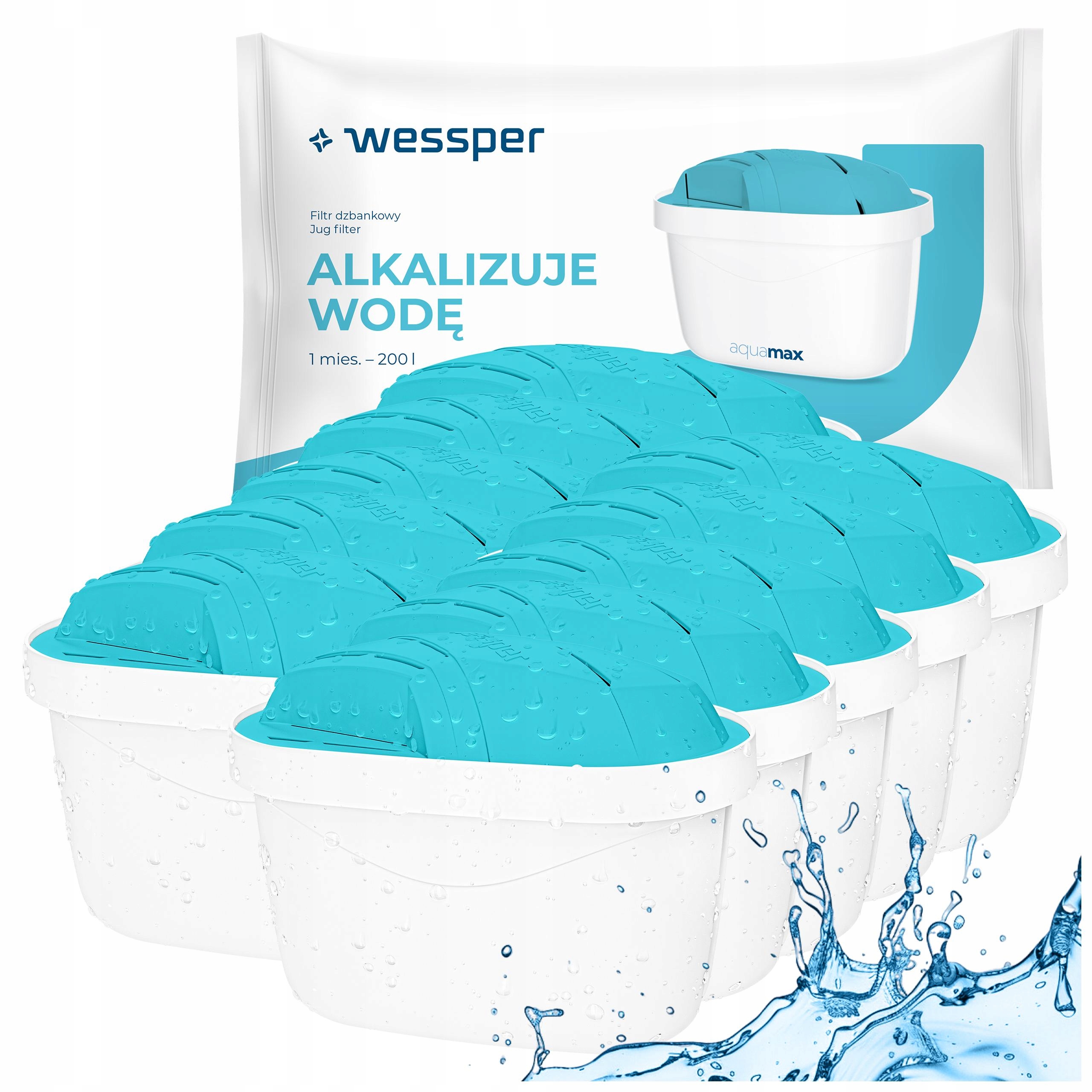 Wessper Aquamax náhradní filtr do džbánu Dafi – pro alkalickou vodu 10x