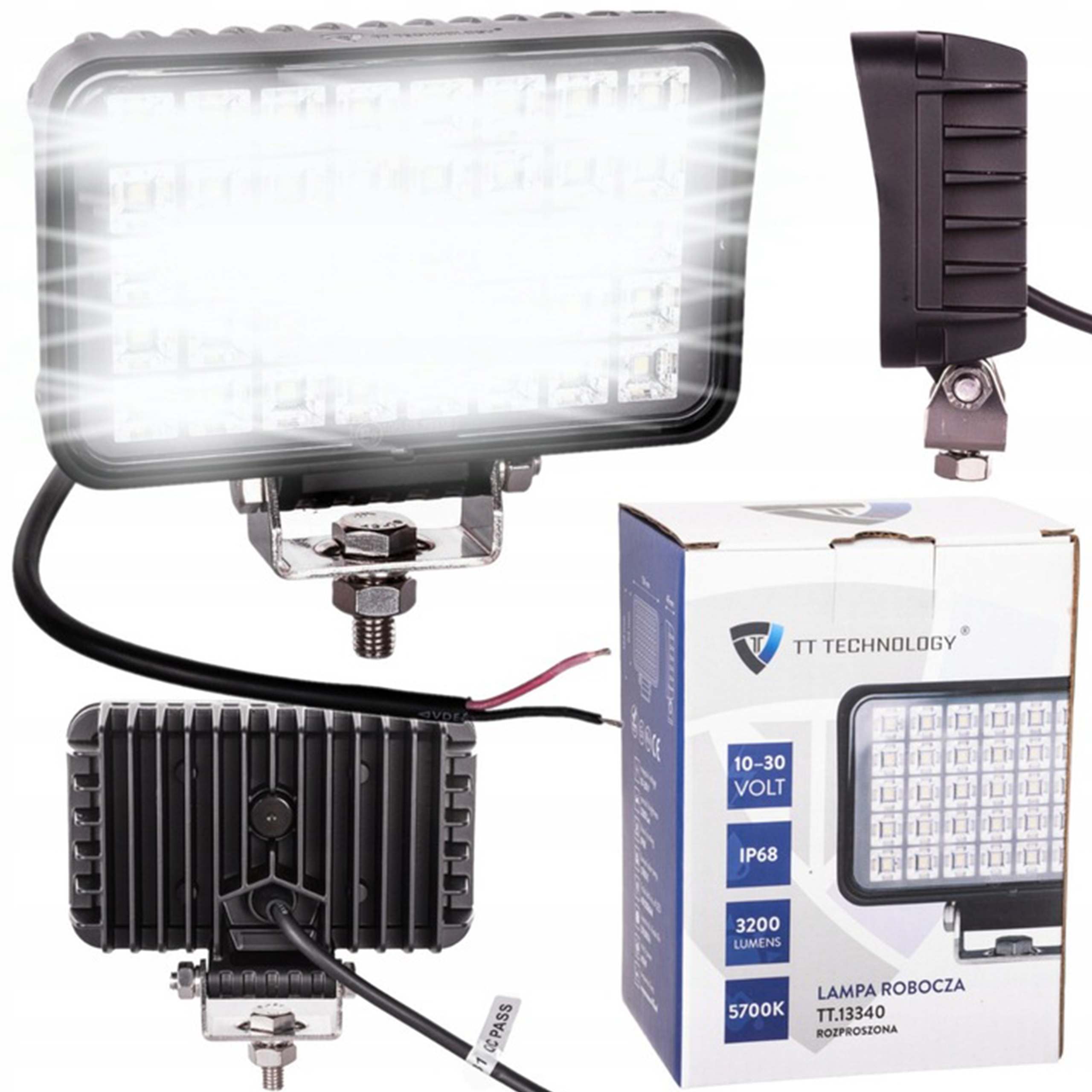 40led OSRAM 40W рассеянный прямоугольный рабочий светильник TT.13340