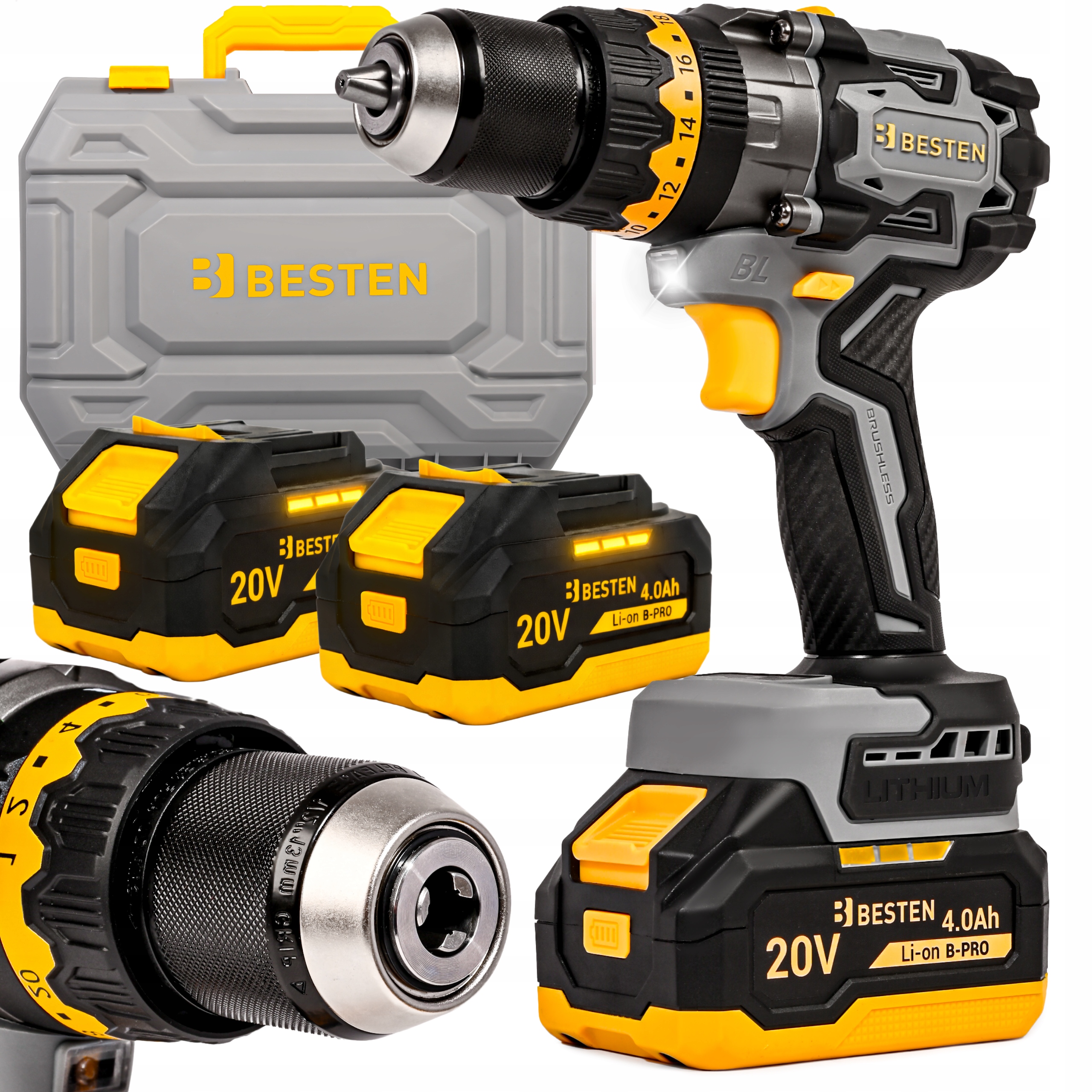 Besten Wiertarko Wkrętarka akumulatorowa Bezszczotkowa Udarowa 150 Nm 4,0Ah