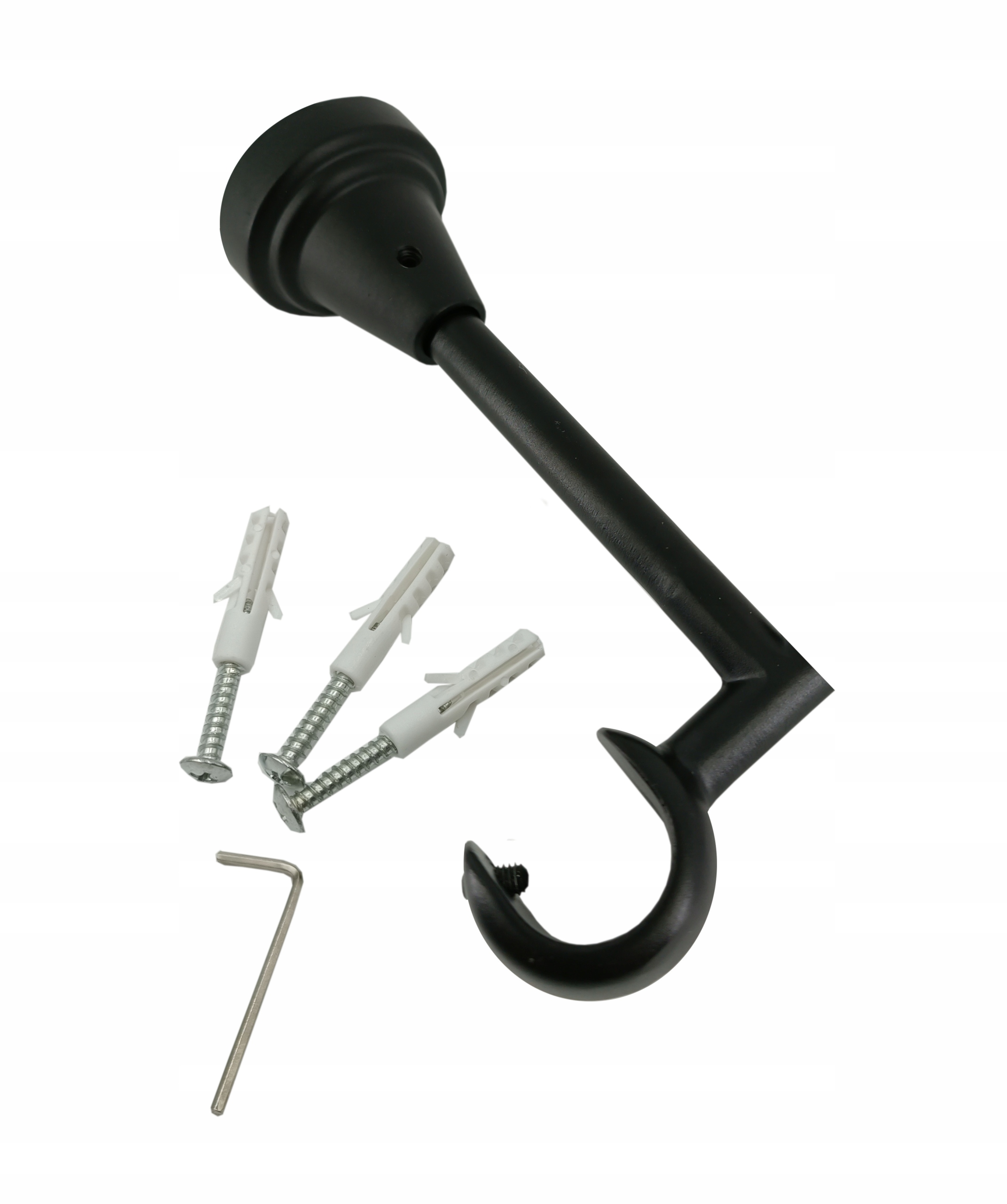 Karnisz pojedynczy METALOWY SUFITOWY 19mm CZARNY MAT 280cm KULA BLACK&CHROM Materiał wykonania metal