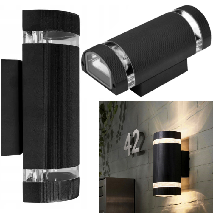 

Lampa Elewacyjna Ogrodowa Czarna Kinkiet IP54 230V