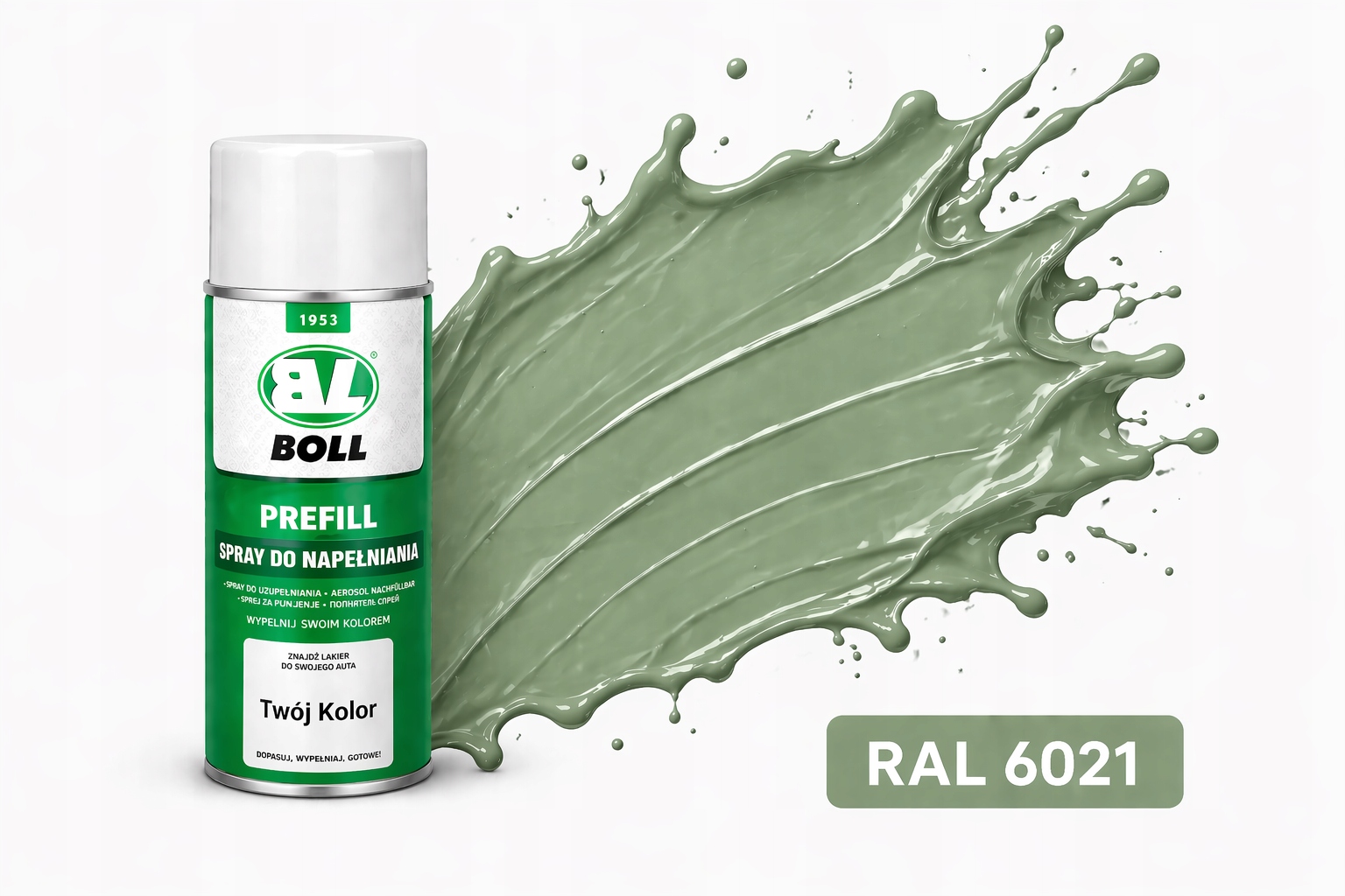 Ral 6021 Mat Lakier Akrylowy Spray 400ml Szybkoschnący Uv Metal Pvc